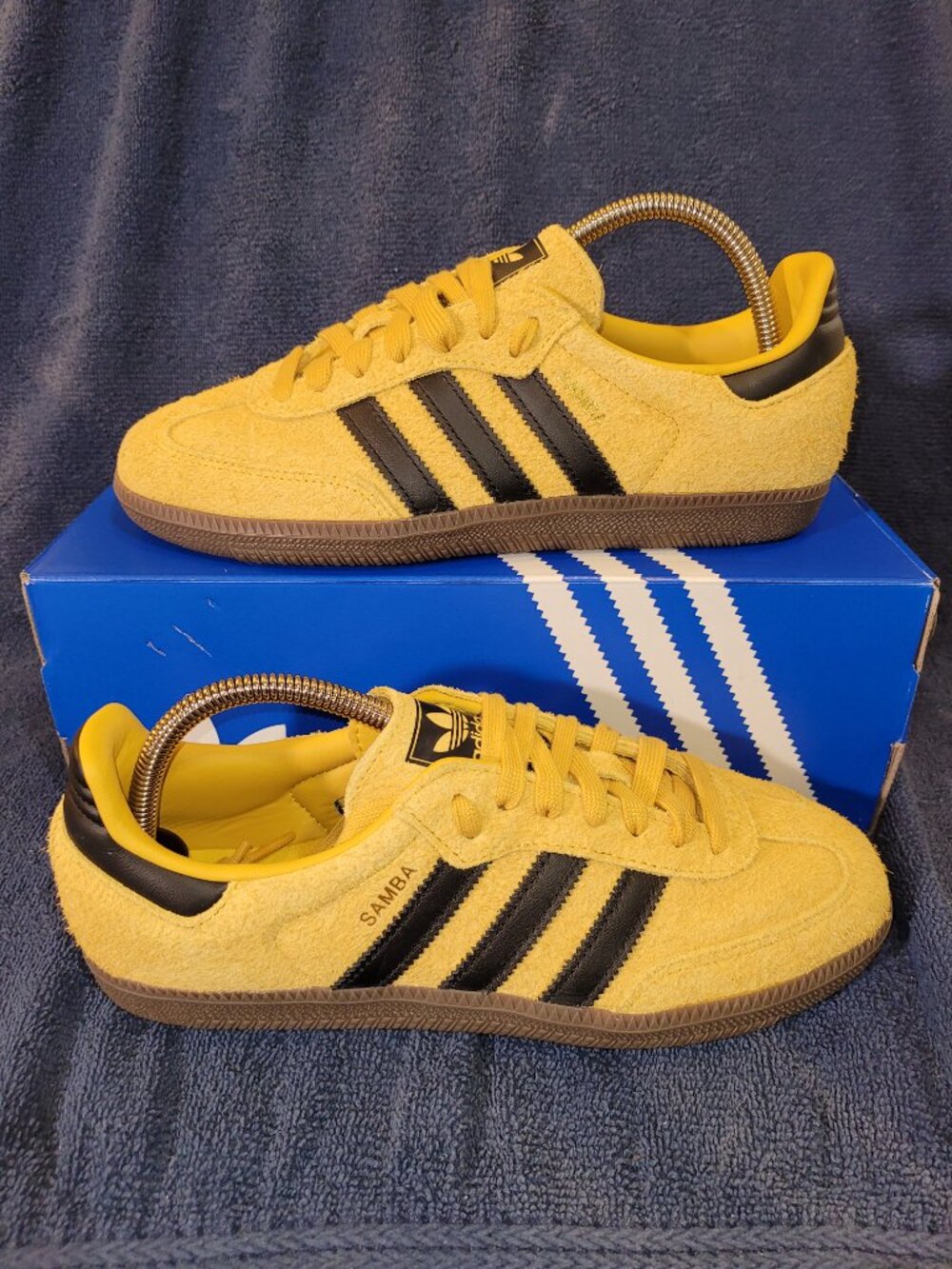 Adidas Samba Men's Size 7.5 Yellow Core Black Brown Gum Sneakers IH4385 (#2782)